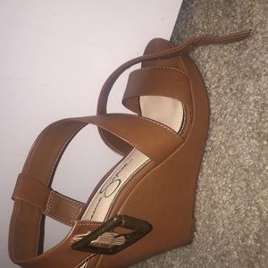 Worn once Jessica Simpson Wedges!